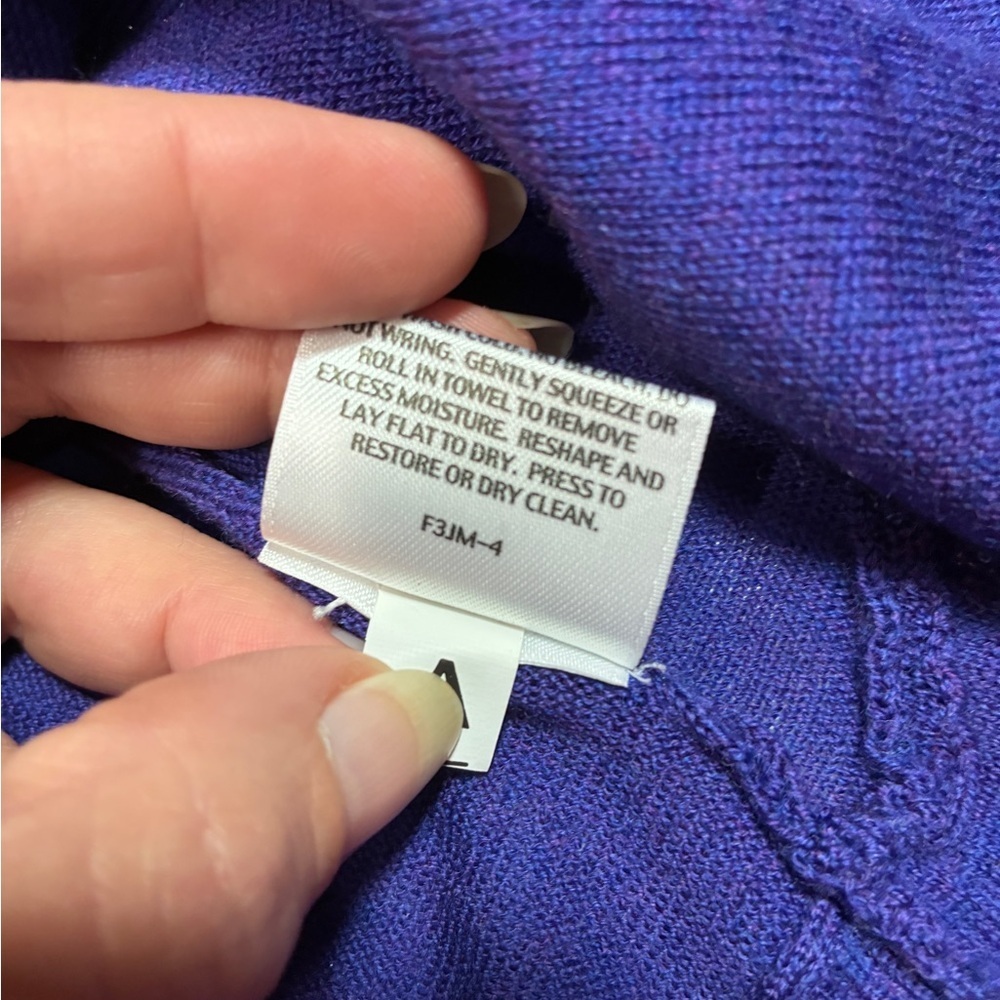 Eileen Fisher Italian Merino Wool Cardigan, Open Front, Size Large, Super Soft - Picture 11 of 11